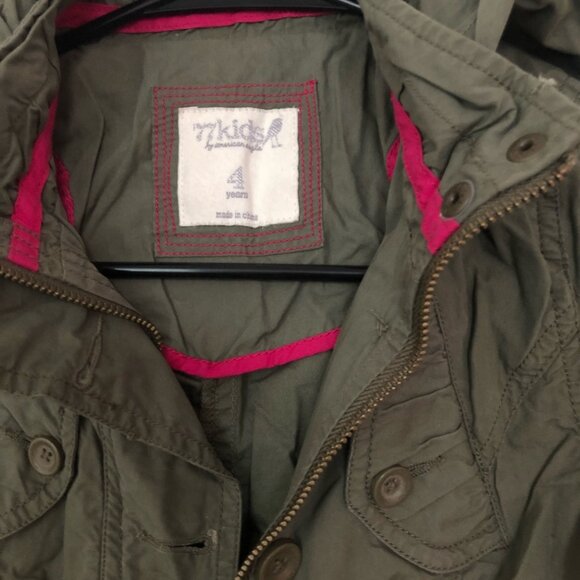 American Eagle 77Kids Military Green Jacket Size 4 yrs - Picture 6 of 9